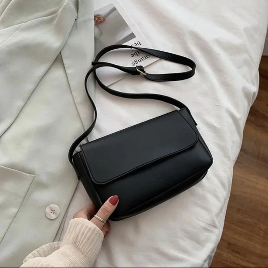 ADJUSTABLE STRAP PLAIN MAGNETIC BUTTON BAG - (57-B)
