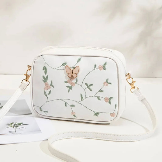 BUTTERFLY EMBROIDED CROSSBODY BAG (FLY - W)