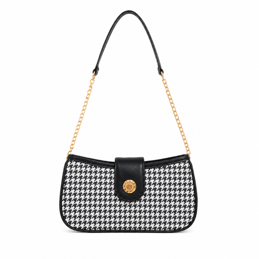 LUNA LUXE HOUNDSTOOTH SHOULDER BAG (PNGN)