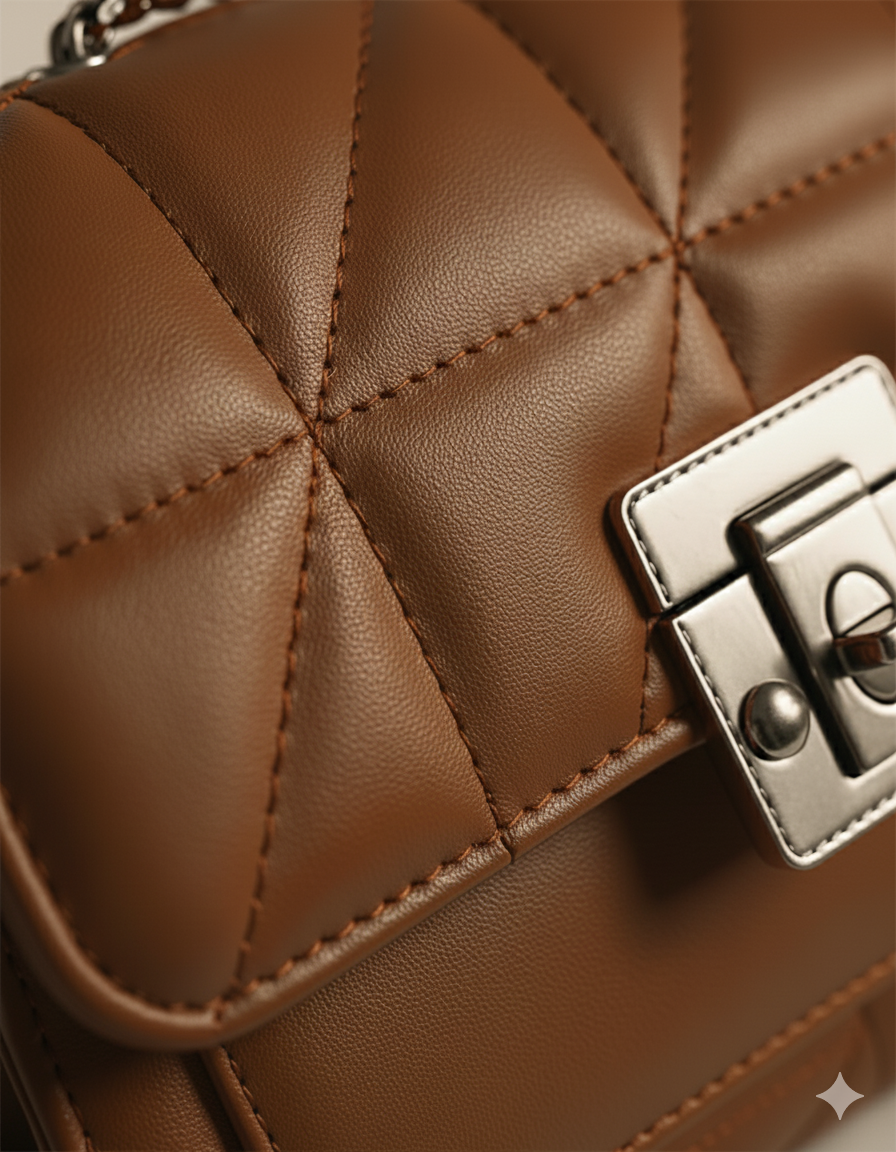 DIAMOND QUILTED PATTERN SHOULDER BAG (TEM)