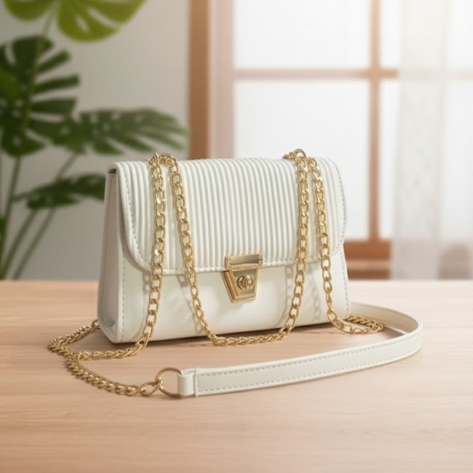 CHAIN STRAP SHOULDER BAG (SPZ - W)