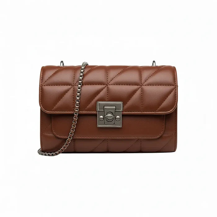 DIAMOND QUILTED PATTERN SHOULDER BAG (TEM)