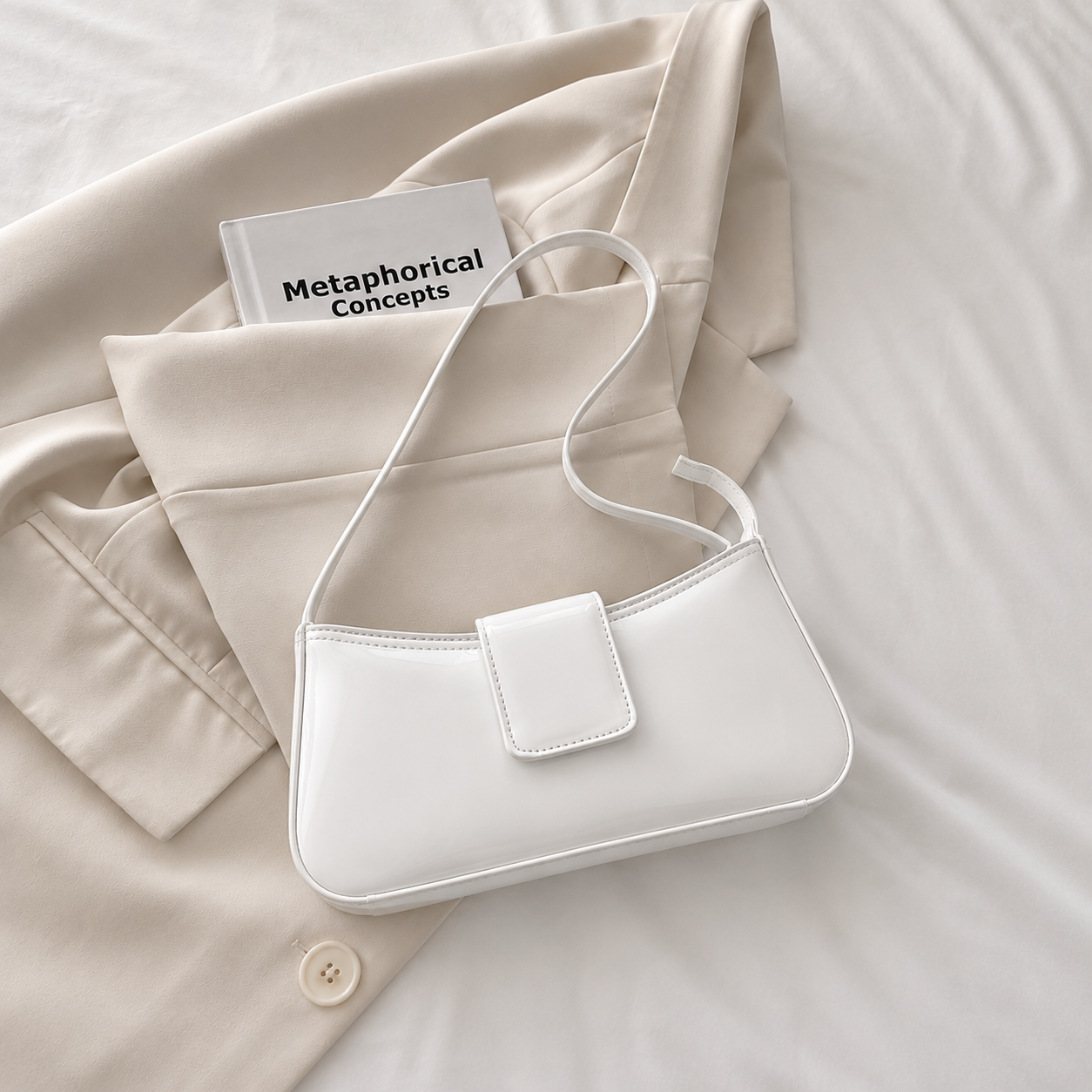 ELEGANT GLOSSY SHOULDER BAG (GLOSS)