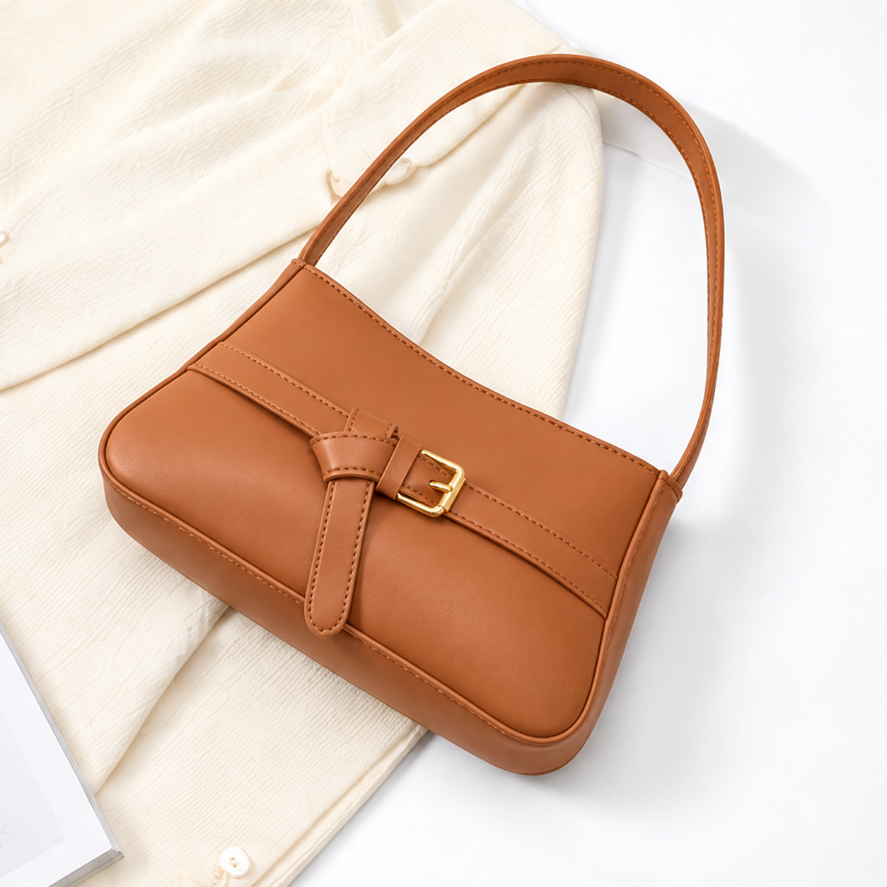 BUCKLE SHOULDER BAG (BUC)