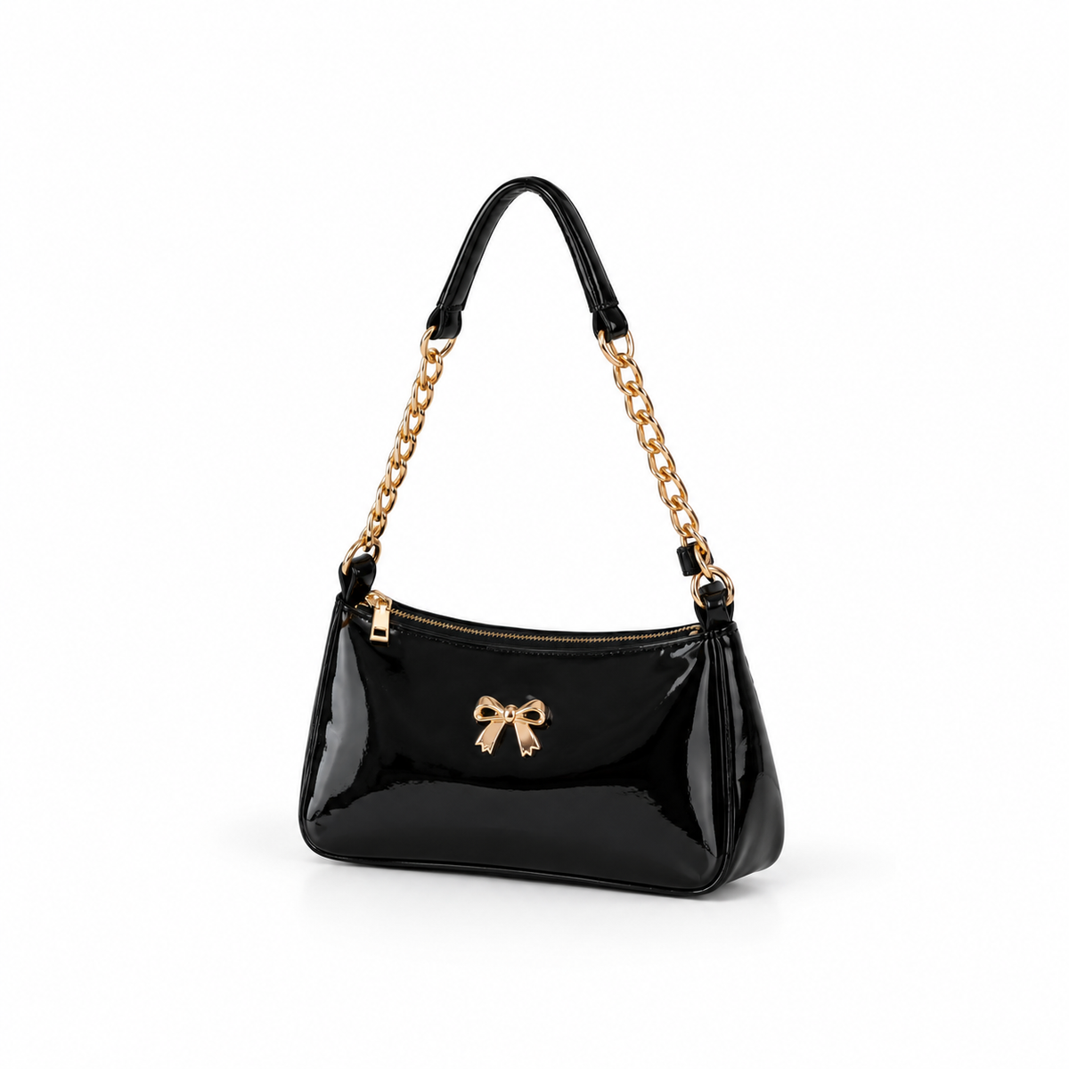 POOKIE GLOSSY SHOULDER BAG (POOKIE)