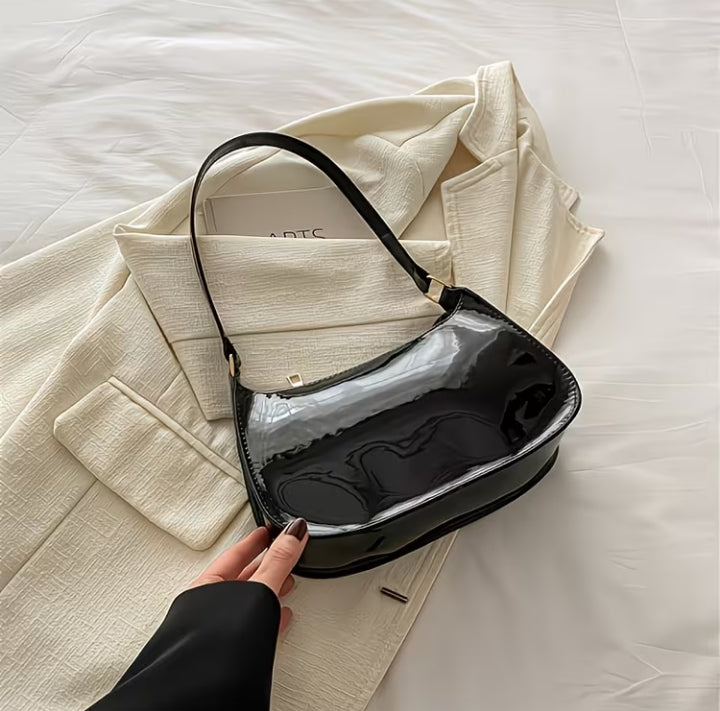 PATENT GLOSS SHOULDER BAG (LUNA)