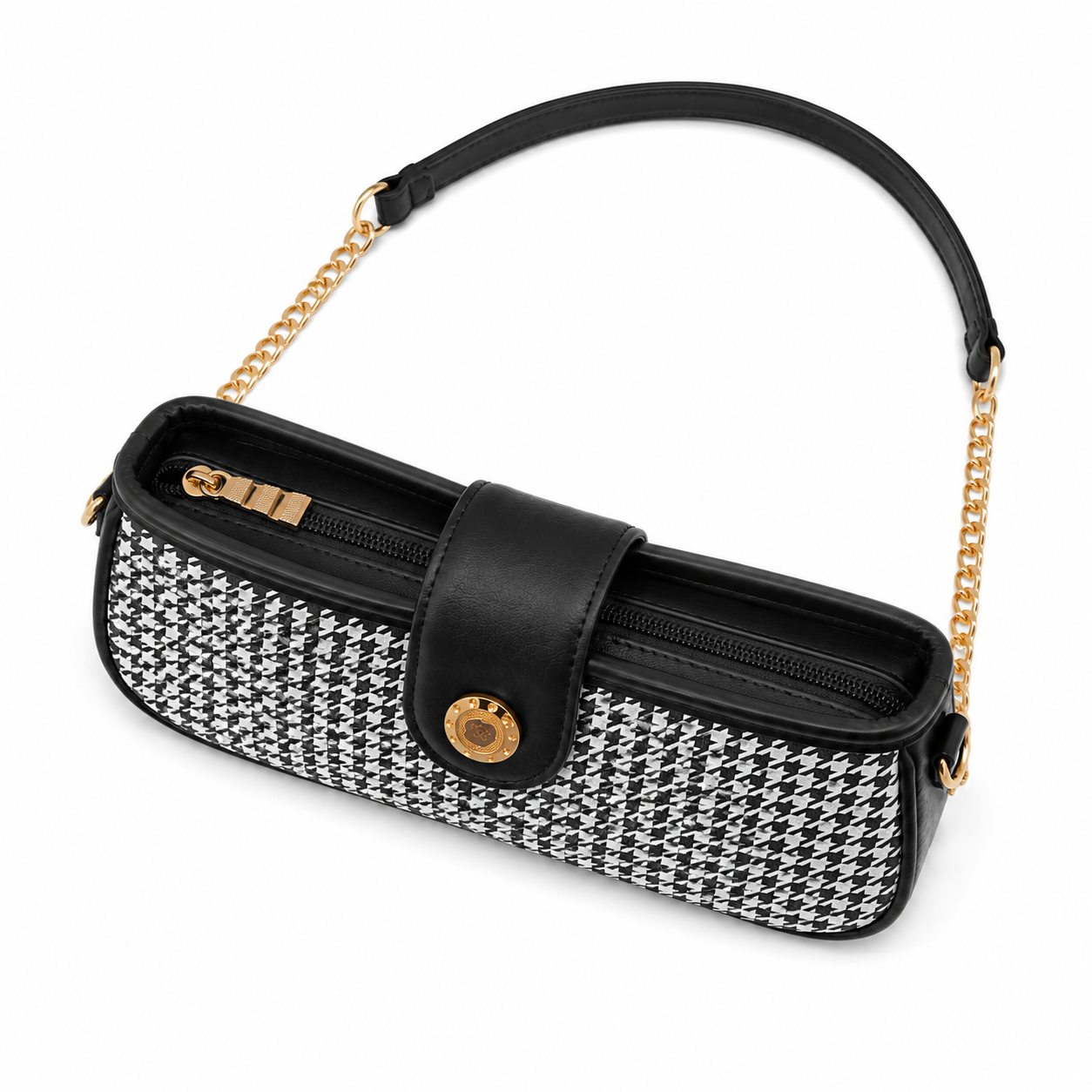 LUNA LUXE HOUNDSTOOTH SHOULDER BAG (PNGN)