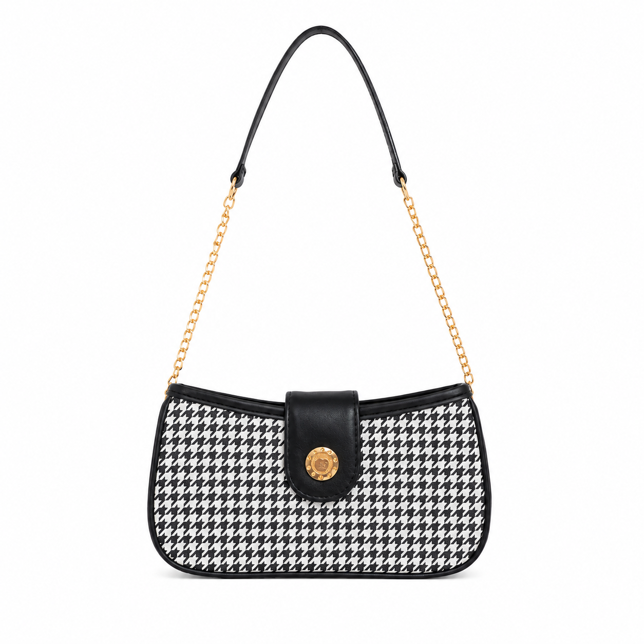 LUNA LUXE HOUNDSTOOTH SHOULDER BAG (PNGN)