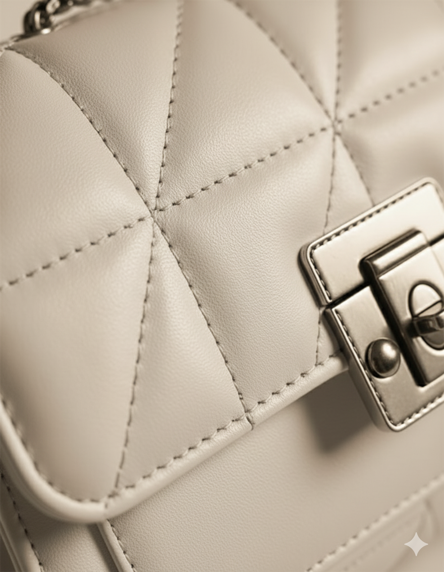 DIAMOND QUILTED PATTERN SHOULDER BAG (TEM)