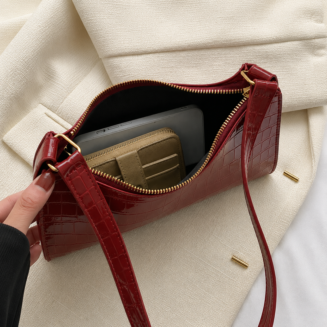 CROCODILE TEXTURE BAG (CRO)