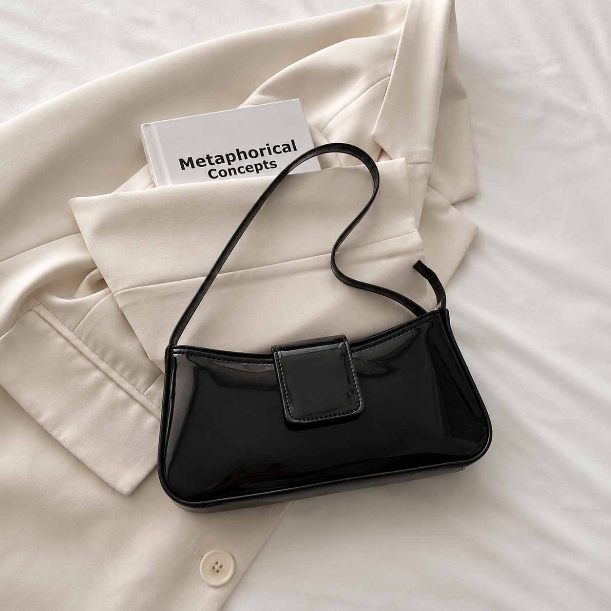 ELEGANT GLOSSY SHOULDER BAG (GLOSS)