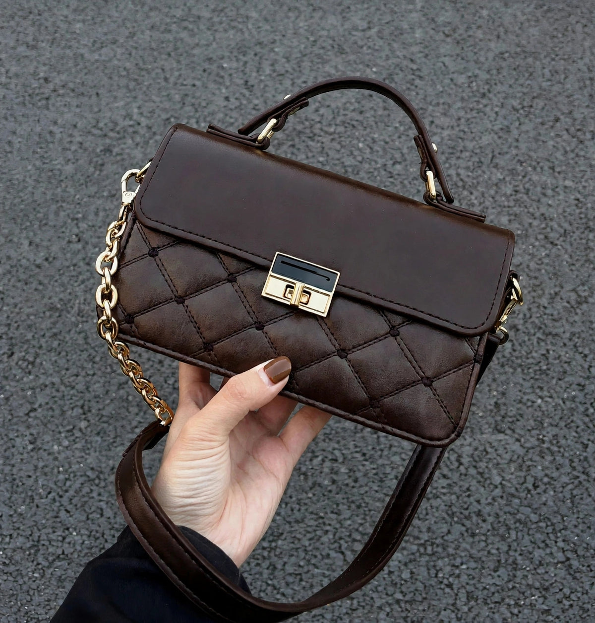DIAMOND QUILT SHOULDER BAG (SPZ)