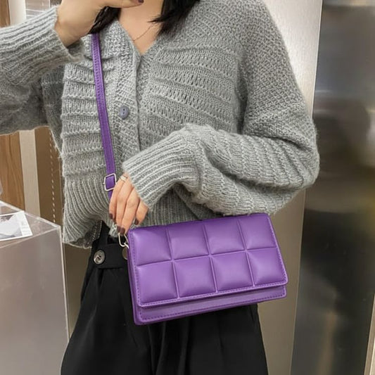 PADDED QUILTED RECTANGLE CROSSBODY/SHOULDER BAG (BIS)