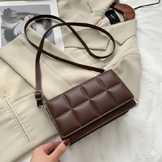 PADDED QUILTED RECTANGLE CROSSBODY/SHOULDER BAG (BIS)
